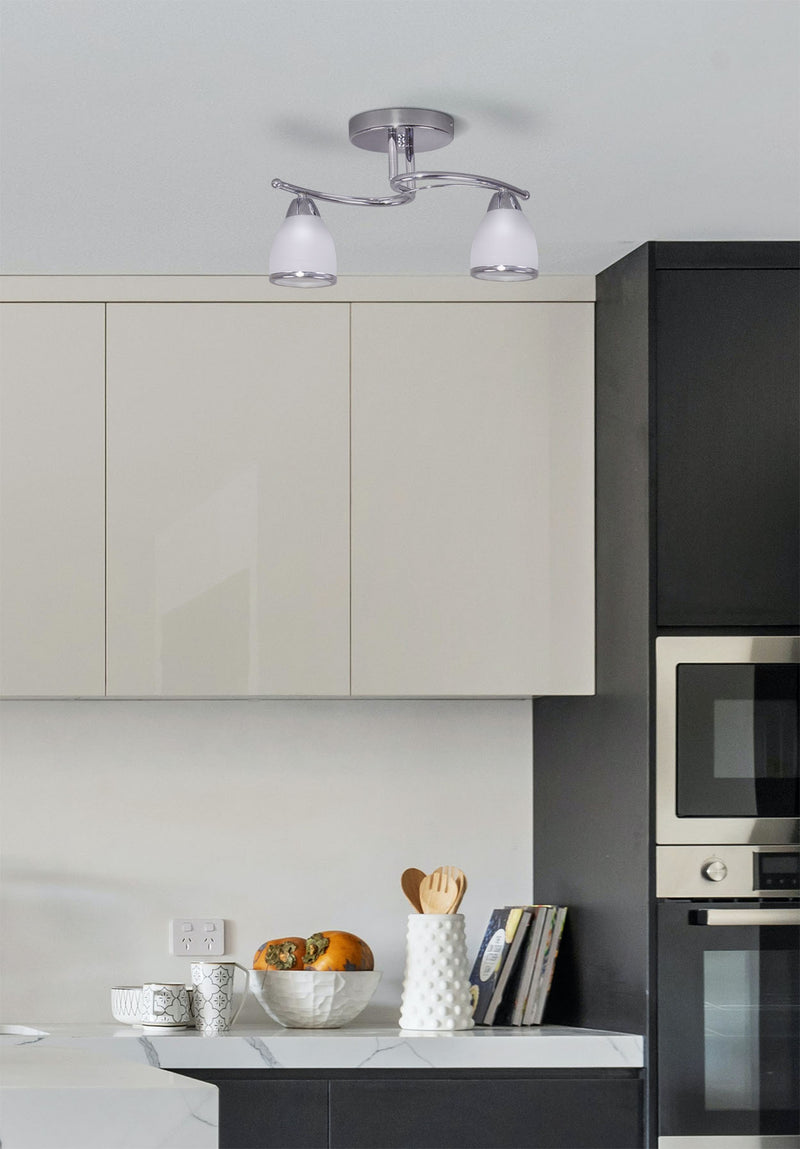 Kaja Samira 2L ceiling lamp E14 H 25.0cm