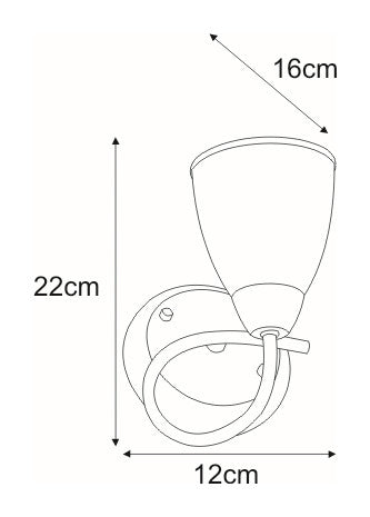 Kaja Plato 1L wall sconce lamp E14 H 22.0cm