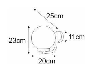 Kaja Ana 1L wall sconce lamp E27 H 23.0cm