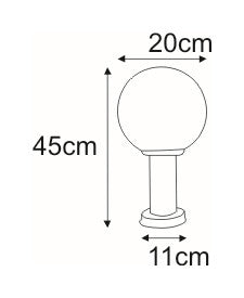 Kaja Ana 1L street light E27 H 45.0cm