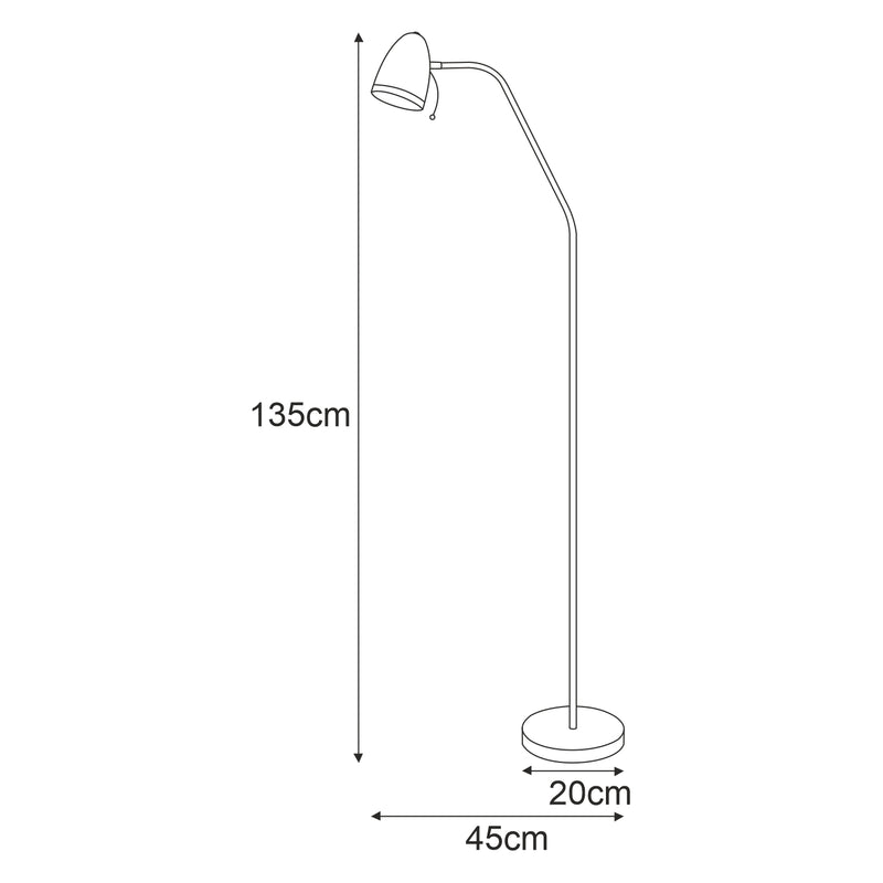 Kaja Kajtek I 1L floor lamp E27 H 145.0cm