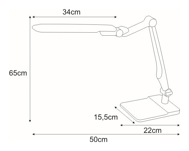 Kaja Mica task table lamp LED H 65.0cm