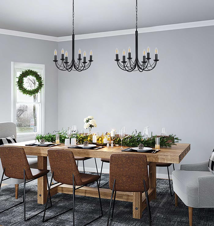 Kaja Perseo 6L chandelier E14 H 120.0cm