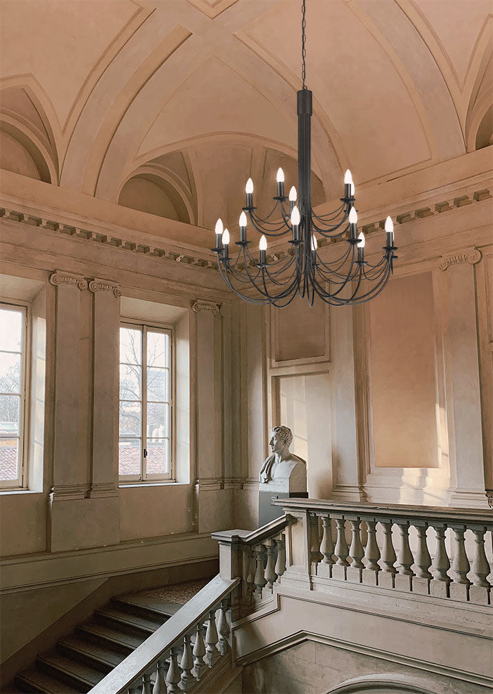 Kaja Perseo 15L chandelier E14 H 160.0cm