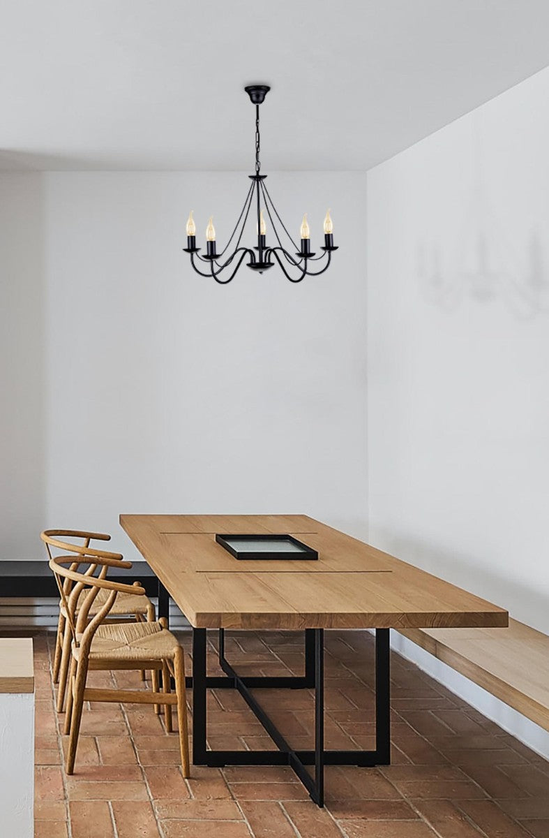 Kaja Bartez 5L chandelier E14 H 75.0cm