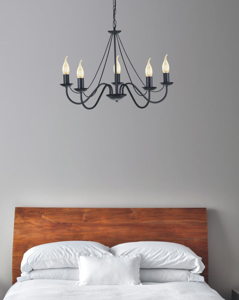 Kaja Bartez 5L chandelier E14 H 75.0cm