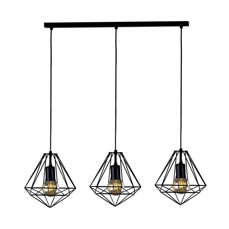 Kaja Marko 3L linear suspension pendant lamp E27 H 95.0cm