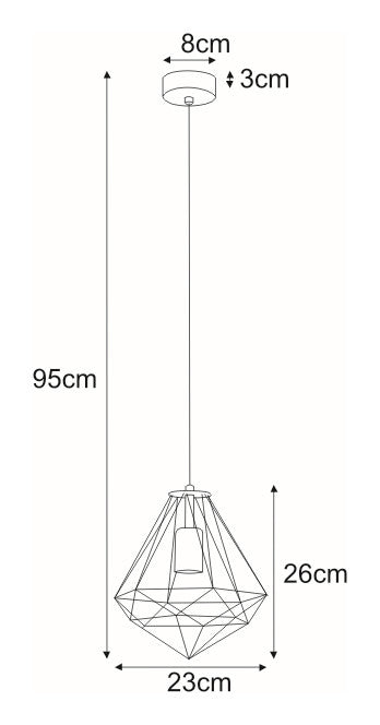 Kaja Marko 1L pendant lamp E27 H 95.0cm