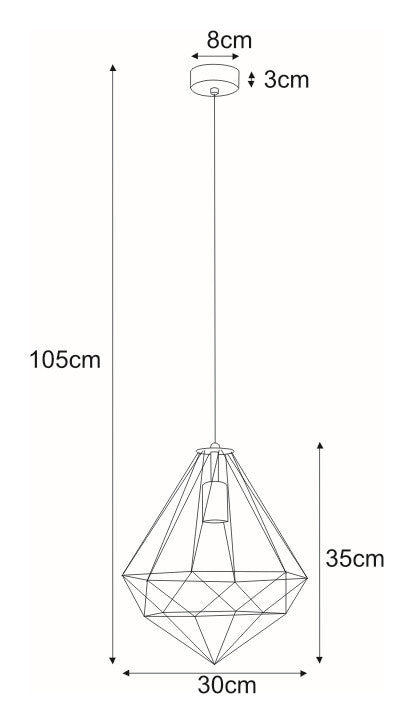 Kaja Marko 1L pendant lamp E27 H 105.0cm