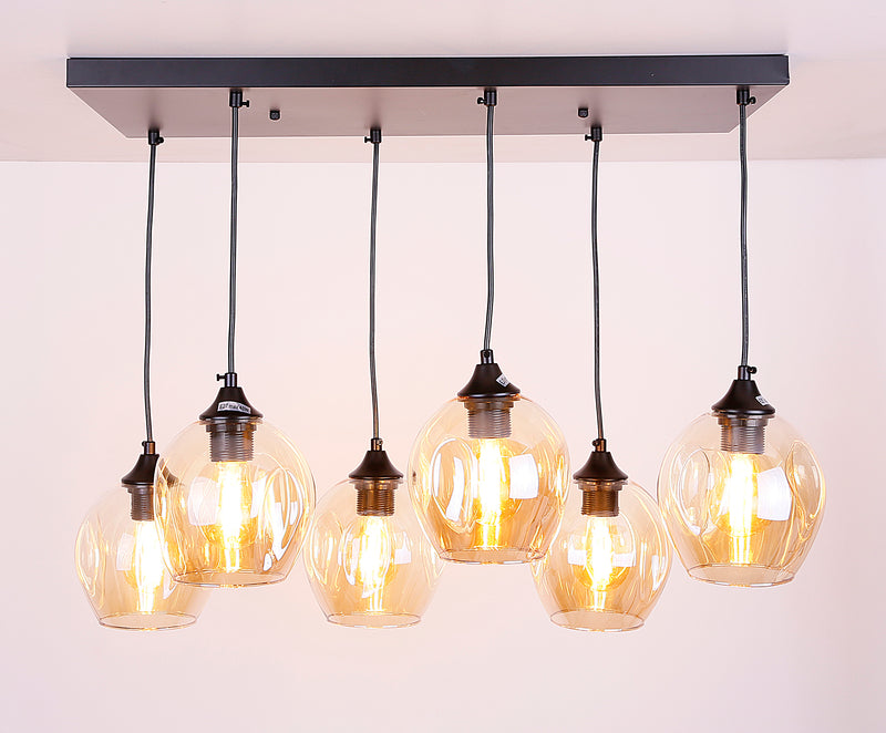 Candellux Aspa 6L linear suspension pendant lamp E27 W 67cm