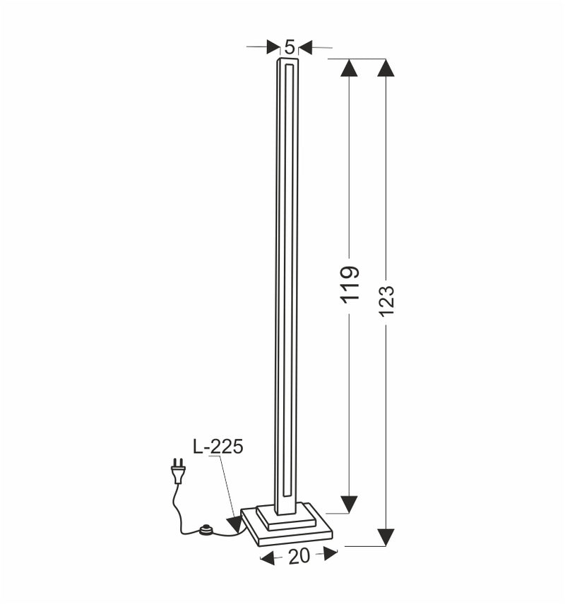Candellux Alset floor lamp H 121cm