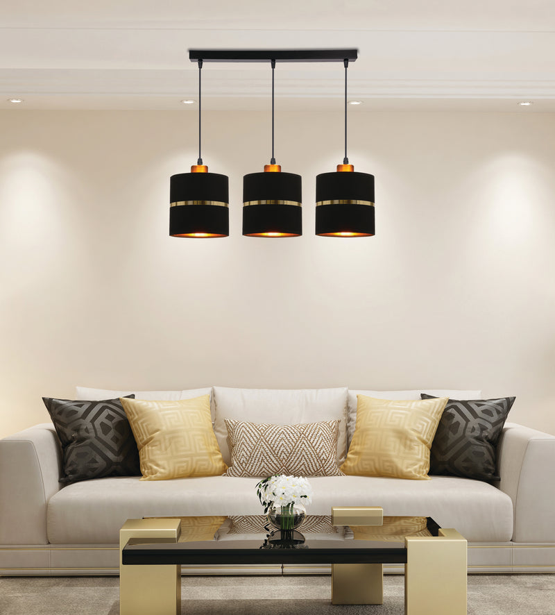 Candellux Assam 3L linear suspension pendant lamp E27 W 65cm
