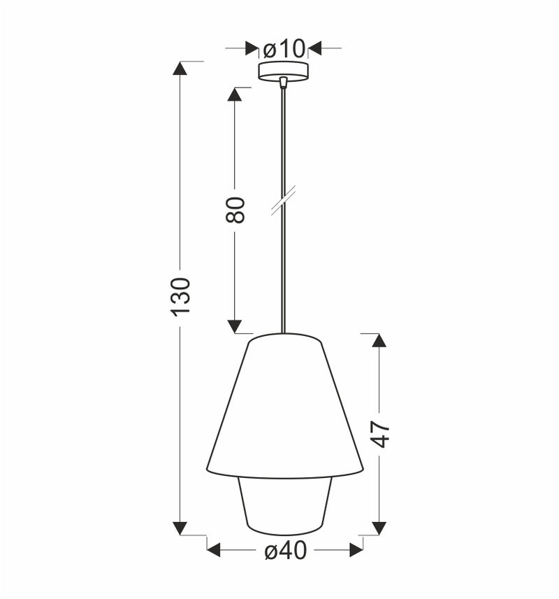 Candellux Africa 1L pendant lamp E27 D 40cm