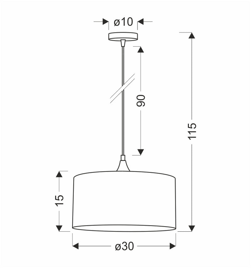 Candellux Anaka 1L pendant lamp E27 D 30cm