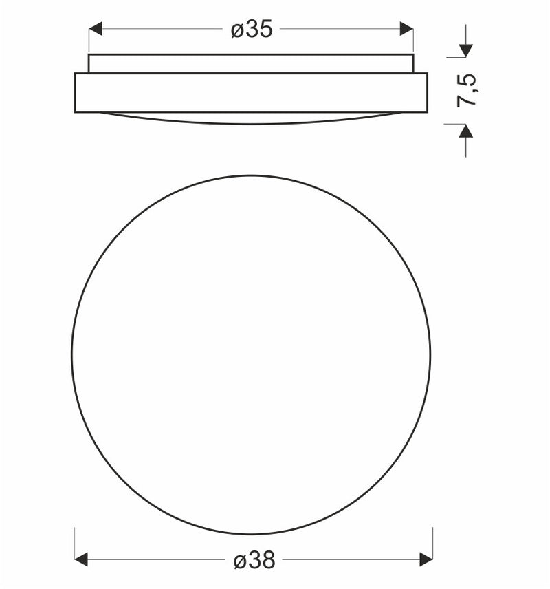 Candellux Aflo 1L flush mount ceiling lamp D 38cm