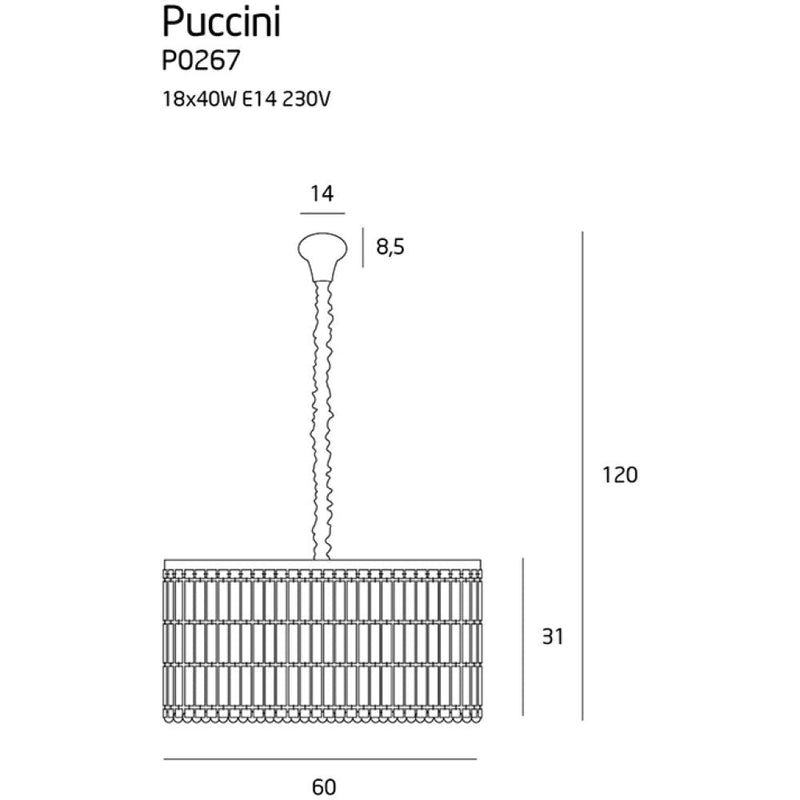 Maxlight Puccini 18L pendant lamp D 60cm