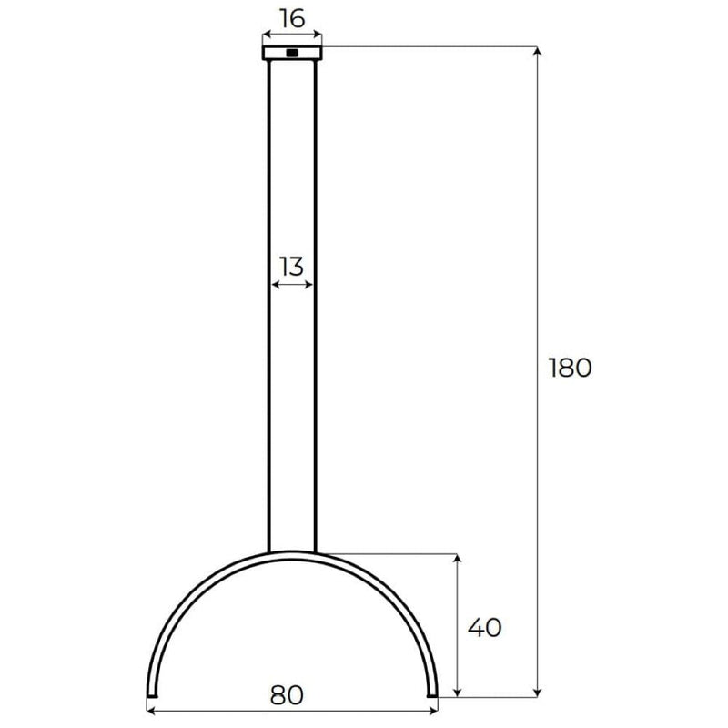 Maxlight Trio Arc 1L pendant lamp LED, 21W, L 80cm