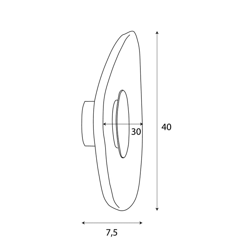 Maxlight Deux 1L washer sconce wall lamp LED