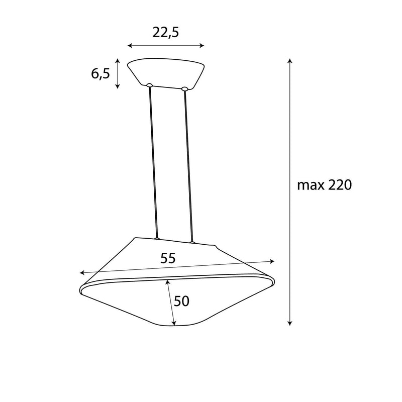 Maxlight Carbon 1L pendant lamp LED, black L 55cm