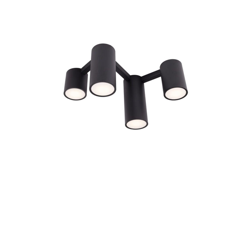 Lampada da soffitto Maxlight Laxer 4L da incasso nera