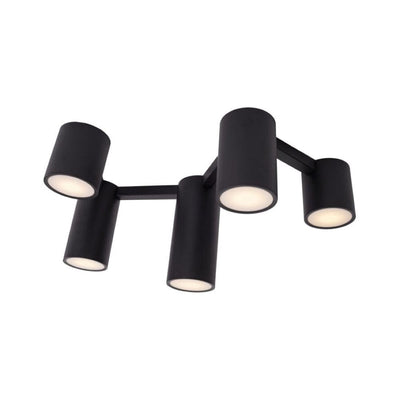 Maxlight Laxer 5L flush mount ceiling lamp black