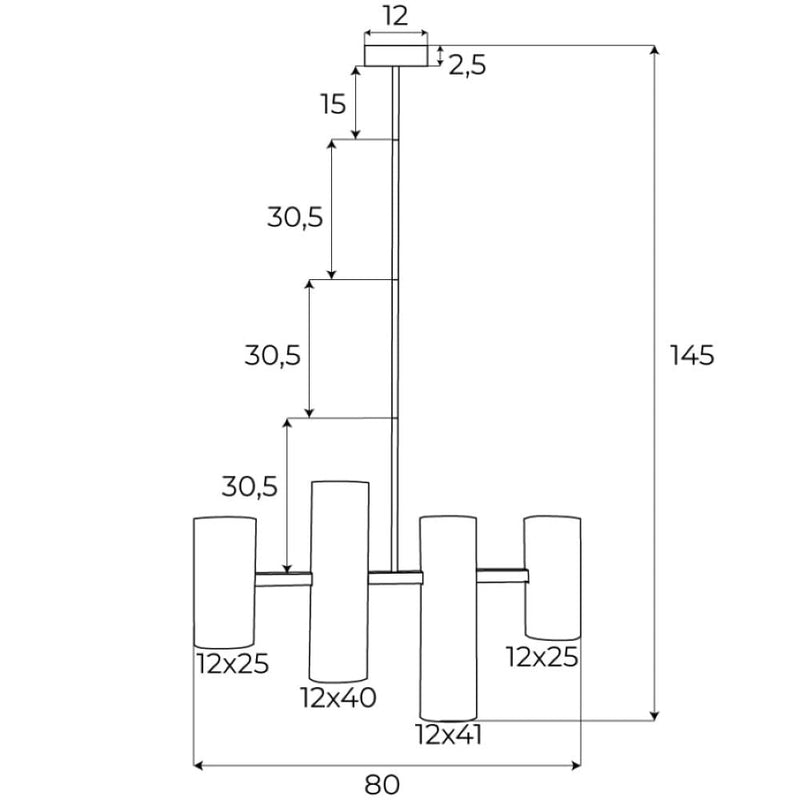 Maxlight Laxer 4L pendel GU10