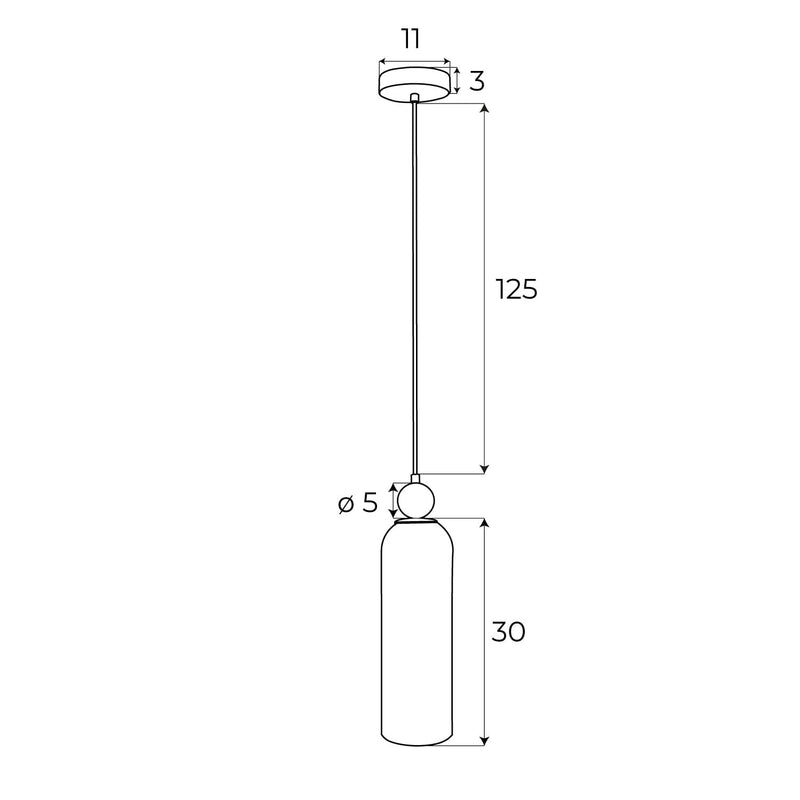 Maxlight Campanila 1L pendant lamp D 10cm