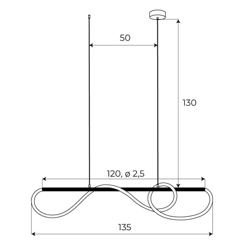 Maxlight Laguna 1L track lighting lamp LED, L 150cm