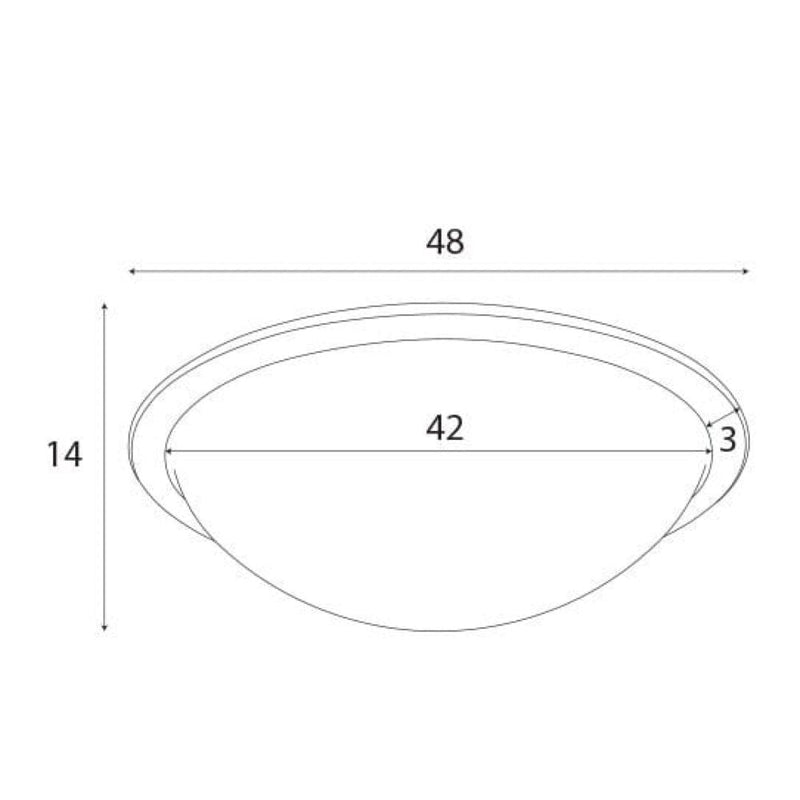 Maxlight Lotto 1L flush mount ceiling lamp D 48cm