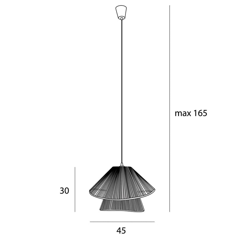 Suspension Maxlight Amalfi 1L, 2 abat-jour