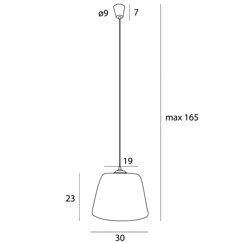 Maxlight Pot 1L pendant lamp natural rattan D 30cm