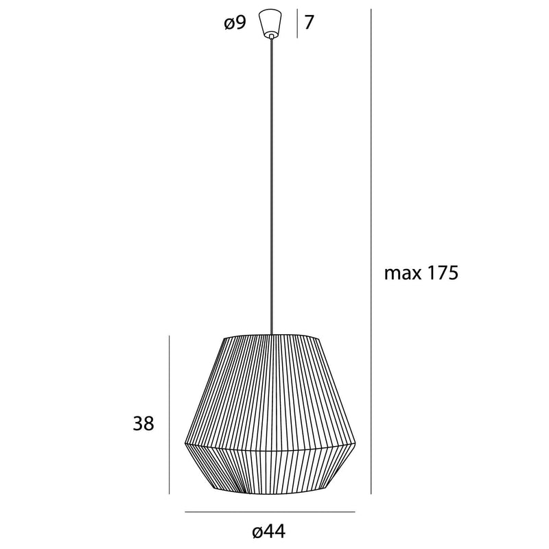 Maxlight Praslina 1L pendant lamp D 44cm