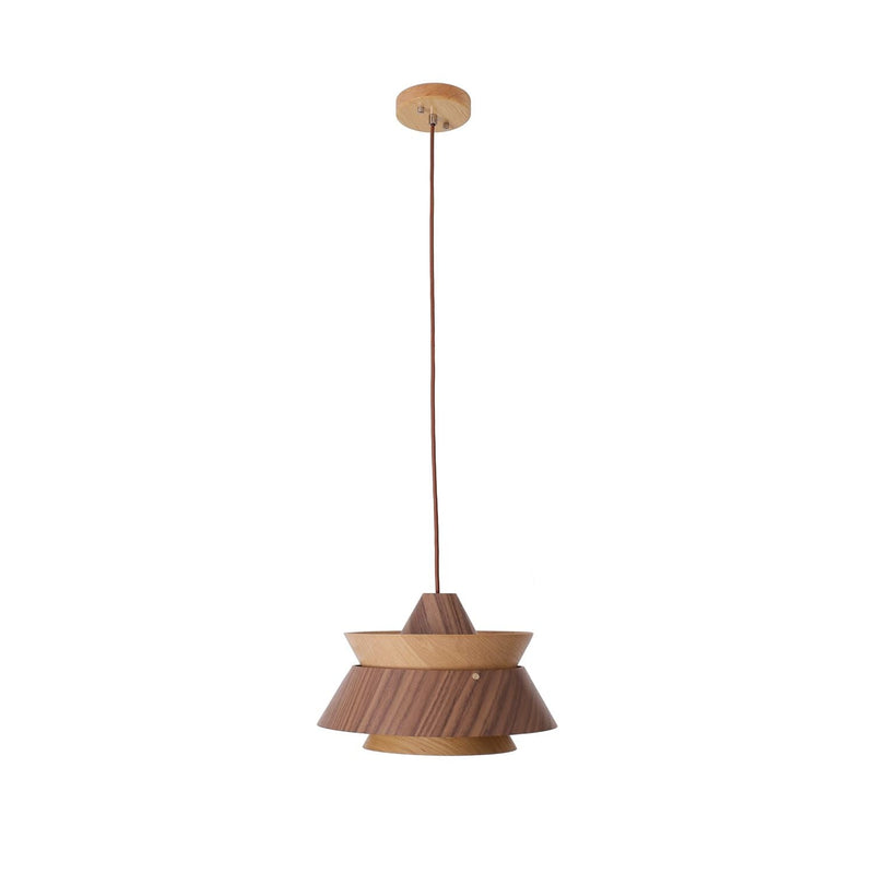 Maxlight Kioto 1L pendant lamp natural wood, D 34cm