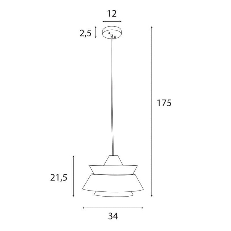 Maxlight Kioto 1L pendant lamp natural wood, D 34cm