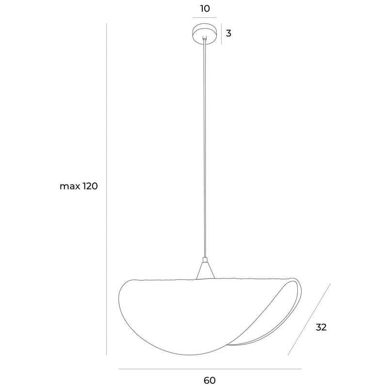 Maxlight Koshi I 1L pendant lamp rattan natural