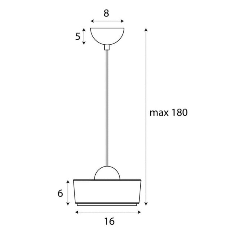 Maxlight Lipari I 1L pendel hvid LED 6W