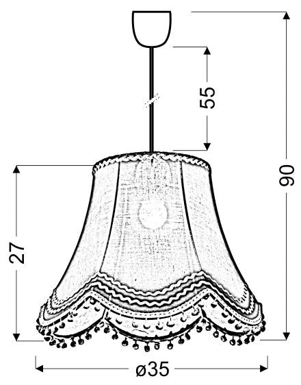 Candellux Arlekin 1L pendant lamp E27 D 35cm
