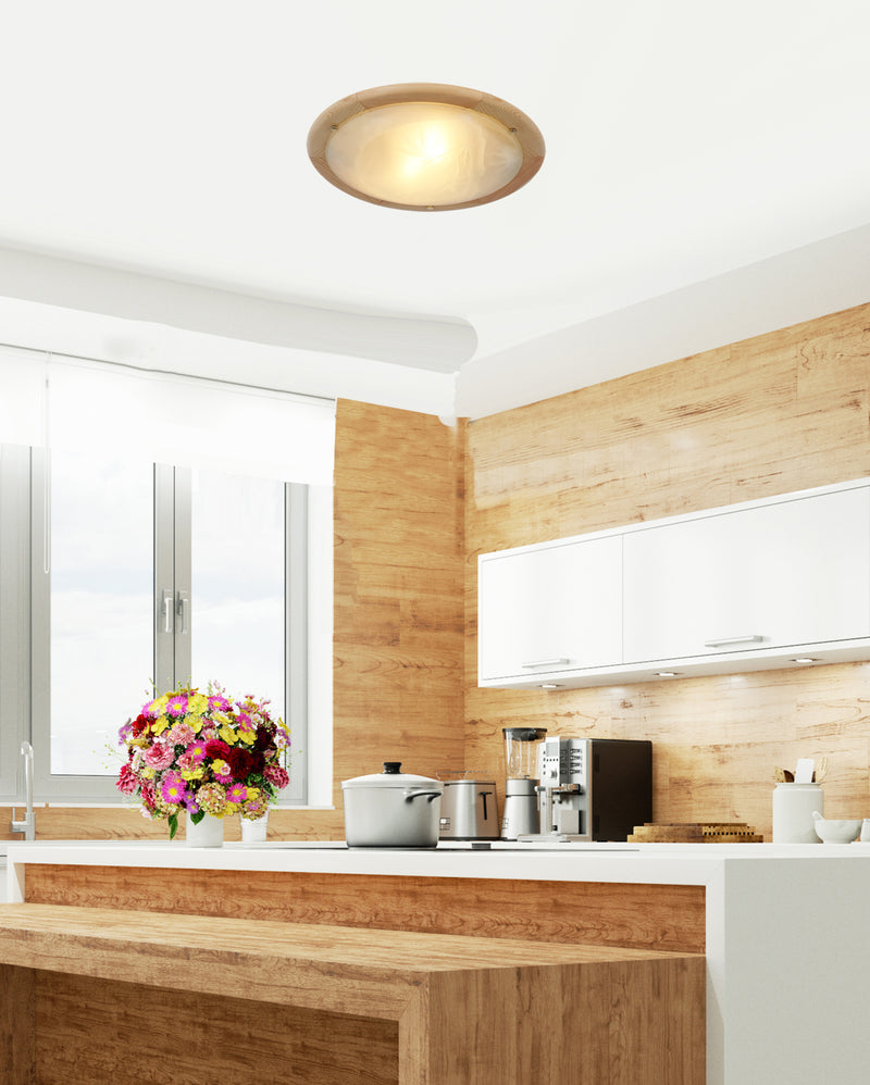 Candellux Bamboo 1L flush mount ceiling lamp E27 D 30cm