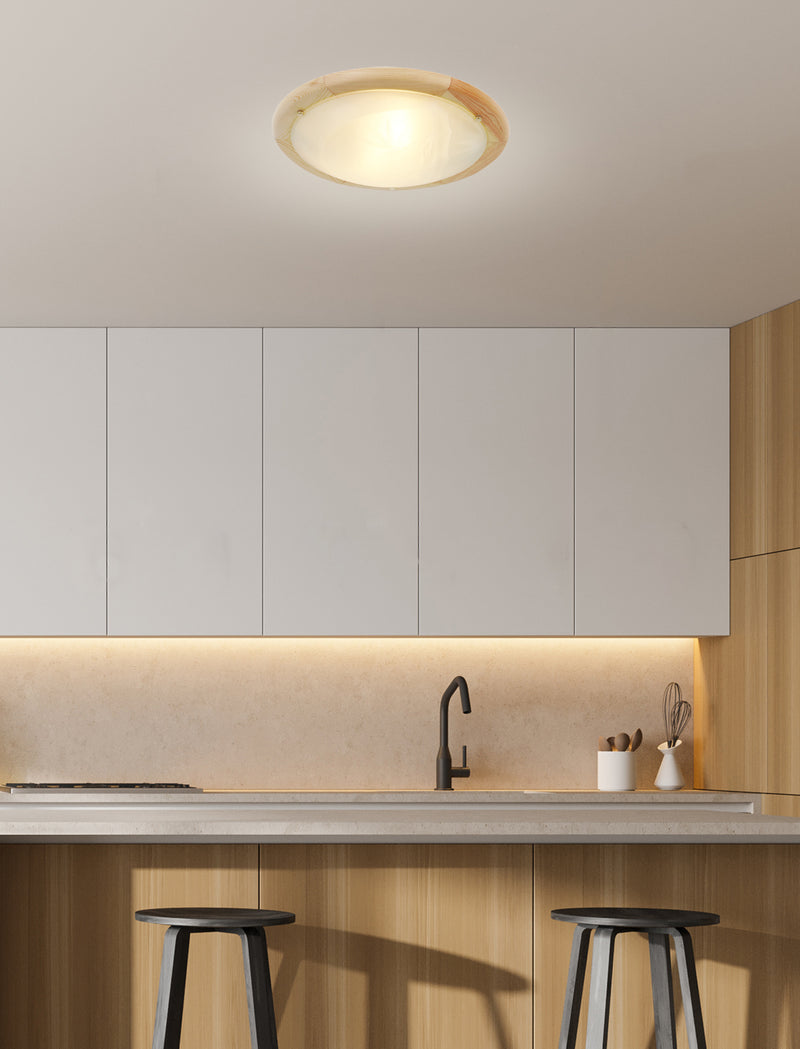 Candellux Bamboo 2L flush mount ceiling lamp E27 D 40cm