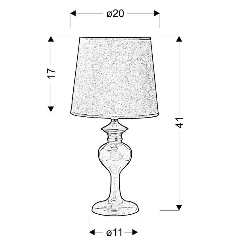 Candellux Berkane 1L table lamp E14 H 41cm