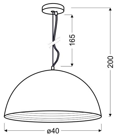 Candellux Amalfi 1L pendant lamp E27 D 40cm