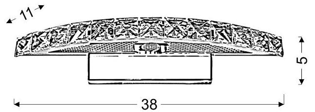 Candellux Arande 1L bath lights W 38cm