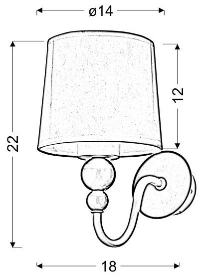 Candellux Bebe 1L wall sconce lamp E27 H 22cm