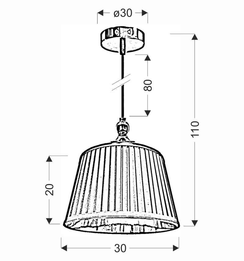 Candellux Amore 1L pendant lamp E27 D 30cm