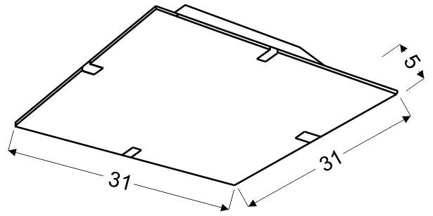 Candellux Ambiente 1L flush mount ceiling lamp W 31cm