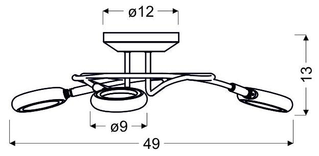 Candellux Aurelion 3L ceiling lamp D 49cm