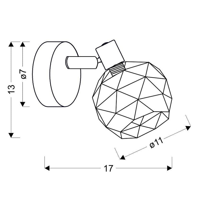 Candellux Acrobat 1L wall sconce lamp E14 H 13cm
