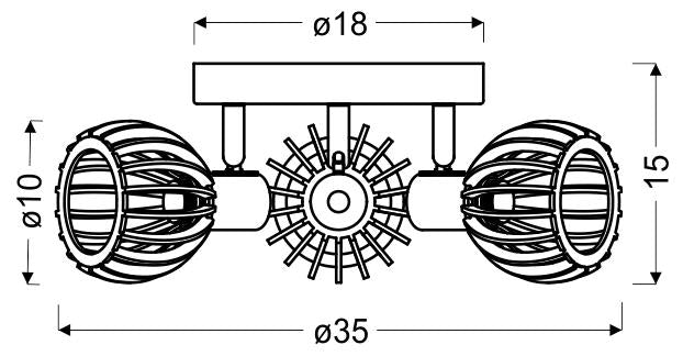 Candellux Atarri 3L ceiling lamp E14 D 35cm