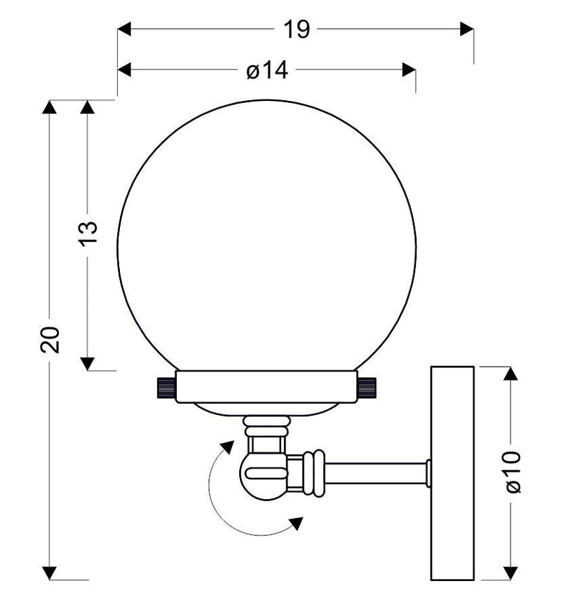 Candellux Ballet 1L wall sconce lamp E27 H 20cm
