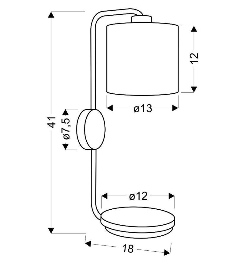 Candellux Alpine 1L wall sconce lamp E14 H 41cm